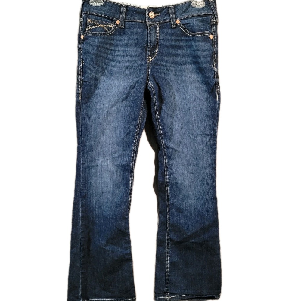 Ariat Arrow Mid Rise Bootcut Jeans Size 30 x 30 Dark Wash Cowgirl Equestrian